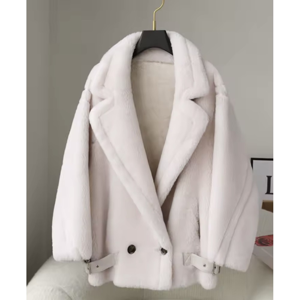 Cappotto Teddy M Luxe Bear Invernale Coreano Donna – Giacca di Lusso in Lana Alpaca Moda Calda
