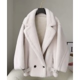 Cappotto Teddy M Luxe Bear Invernale Coreano Donna – Giacca di Lusso in Lana Alpaca Moda Calda