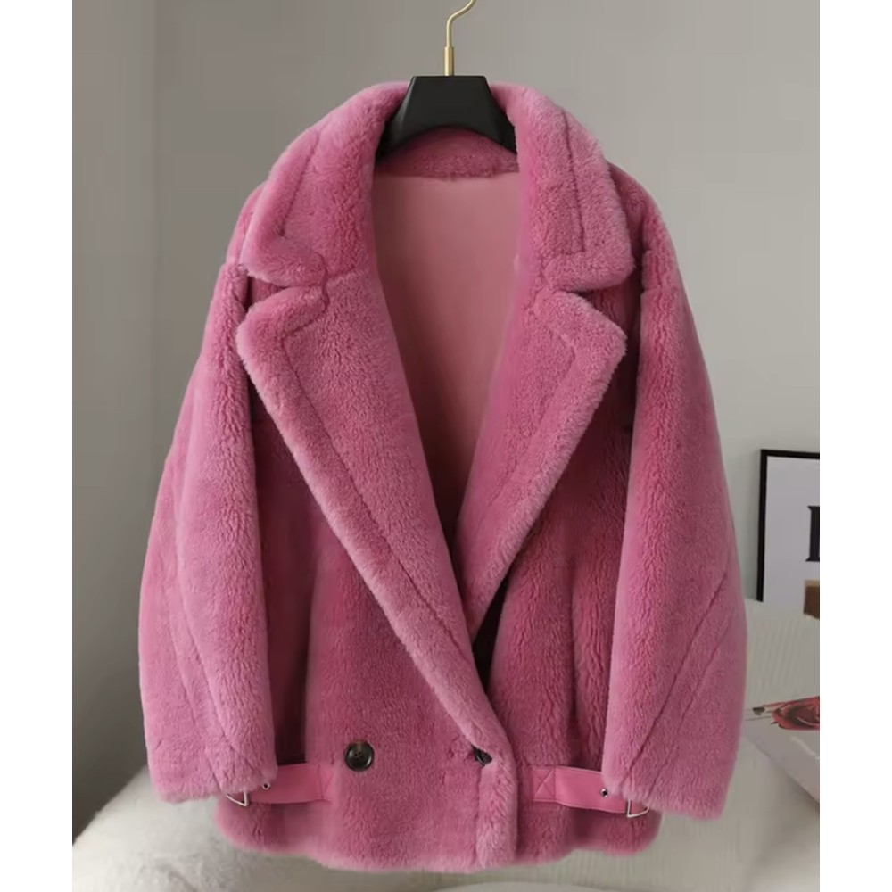 Cappotto Teddy M Luxe Bear Invernale Coreano Donna – Giacca di Lusso in Lana Alpaca Moda Calda