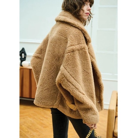 Cappotto Teddy M Luxe Bear Invernale Coreano Donna – Giacca di Lusso in Lana Alpaca Moda Calda