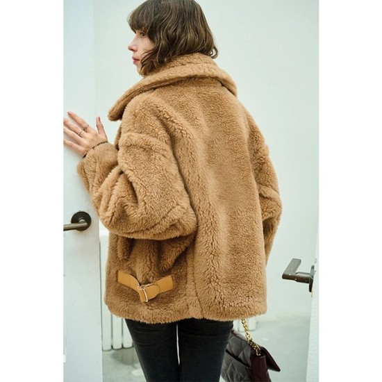 Cappotto Teddy M Luxe Bear Invernale Coreano Donna – Giacca di Lusso in Lana Alpaca Moda Calda