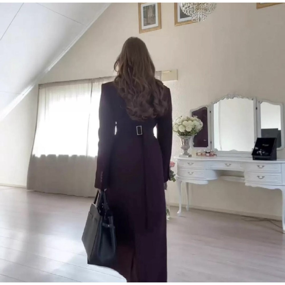 Cappotto Patchwork Grigio da Donna di Alta Gamma – Elegante Capospalla Autunnale | Giacca Sartoriale Premium