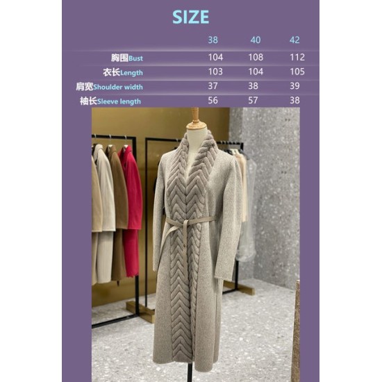 Women’s Luxe Double-Sided Wool Coat with Mink Collar – Elegant Long High-End Winter Overcoat