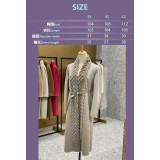 Cappotto Donna in Lana Double Face con Collo in Vison – Cappotto Lungo Elegante di Alta Qualità