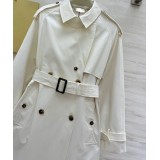 Luxe B Women’s Plaid Trench Coat – Waterproof Double-Breasted Long Coat | Classic Lapel, High-End Casual Outerwear