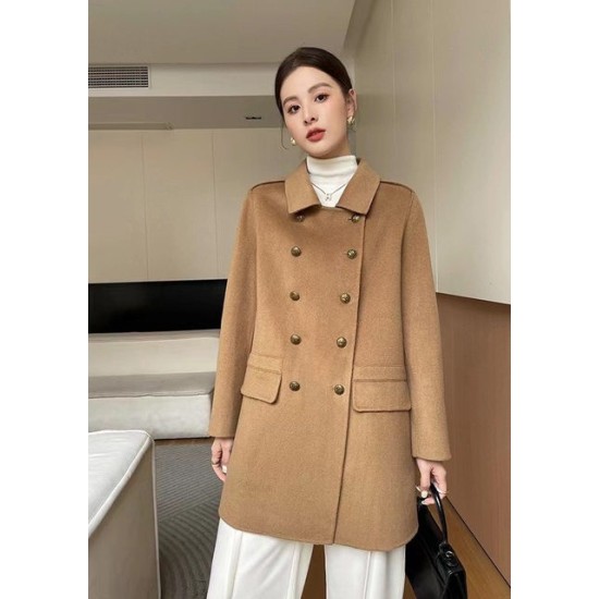Women’s Vintage Wool Coat | Autumn Winter Double-Breasted