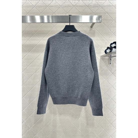 Maglione Arc de Triomphe All’Uncinetto in Cashmere e Lana | Pullover Girocollo a Coste Elegante