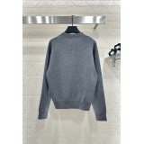 Maglione Arc de Triomphe All’Uncinetto in Cashmere e Lana | Pullover Girocollo a Coste Elegante