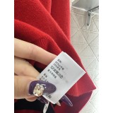 Crocheted Arc de Triomphe Cashmere Wool Sweater | Luxury Ribbed Knit Round Neck Pullover