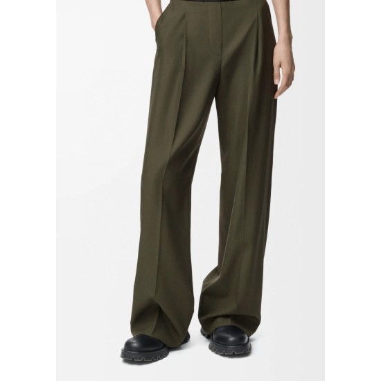 Luxe Belted Tailored Suit Set for Women – Peaked Lapel Jacket & Wide-Leg Trousers, Structured Oversized Shoulders