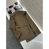 Luxe Belted Tailored Suit Set for Women – Peaked Lapel Jacket & Wide-Leg Trousers, Structured Oversized Shoulders