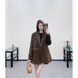 Blazer in Lana su Misura con Rever e Spilla Dorata | Tessuto Pregiato Testurizzato