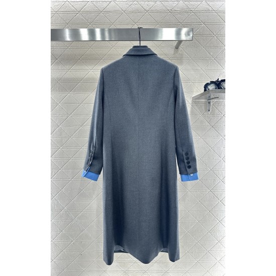 Detachable-Sleeve Trench Coat | Custom Imported Fabric, Double-Breasted Long Lapel Design