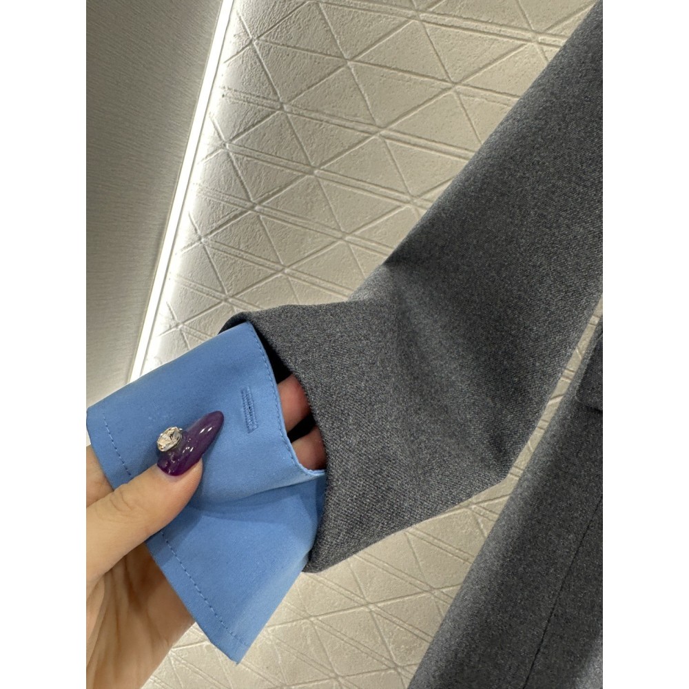 Detachable-Sleeve Trench Coat | Custom Imported Fabric, Double-Breasted Long Lapel Design