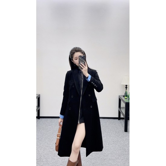 Detachable-Sleeve Trench Coat | Custom Imported Fabric, Double-Breasted Long Lapel Design