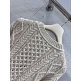 Maglione Girocollo in 100% Cashmere – Pullover Morbidissimo a Treccia per Autunno/Inverno