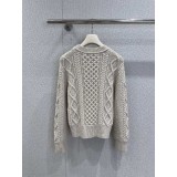 Luxe 100% Cashmere Crew Neck Sweater – Ultra-Soft Cable Knit Pullover for Autumn/Winter