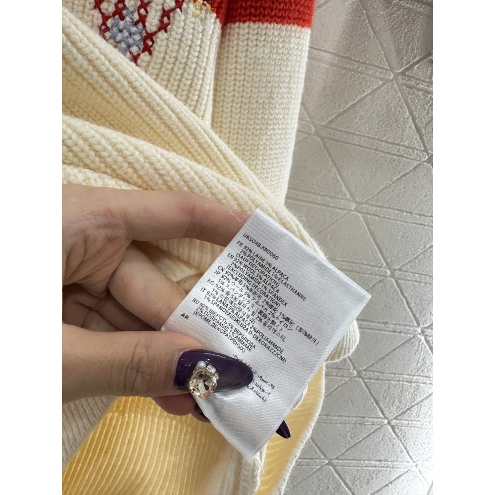 Maglione Uncinetto Color-Blocked Edizione Limitata Natale – Pullover in Lana Premium con Motivo Geometrico Festivo