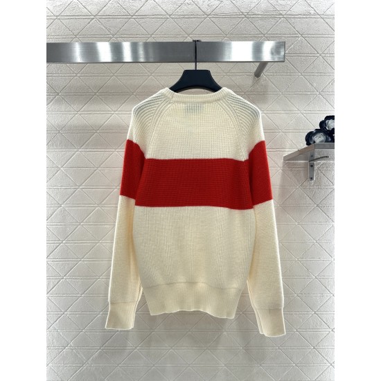 Maglione Uncinetto Color-Blocked Edizione Limitata Natale – Pullover in Lana Premium con Motivo Geometrico Festivo