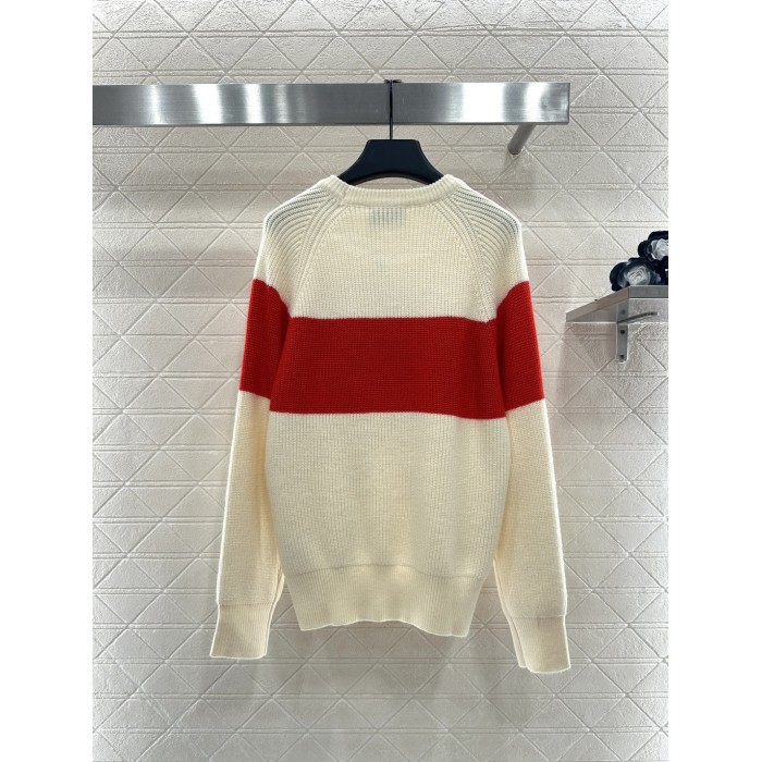 Maglione Uncinetto Color-Blocked Edizione Limitata Natale – Pullover in Lana Premium con Motivo Geometrico Festivo