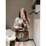 Diamond Pattern Cashmere Cardigan – Ultra-Soft Autumn/Winter Knitwear Essential