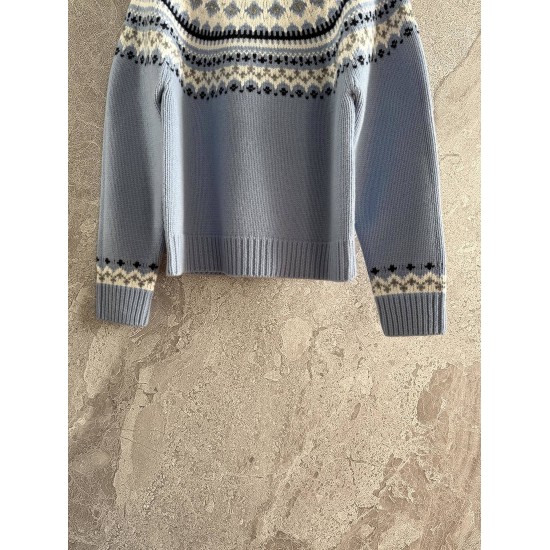 Heavy-Duty Crochet Wool Crew Neck Sweater – Premium Soft Knit Pullover with Ribbed Trim