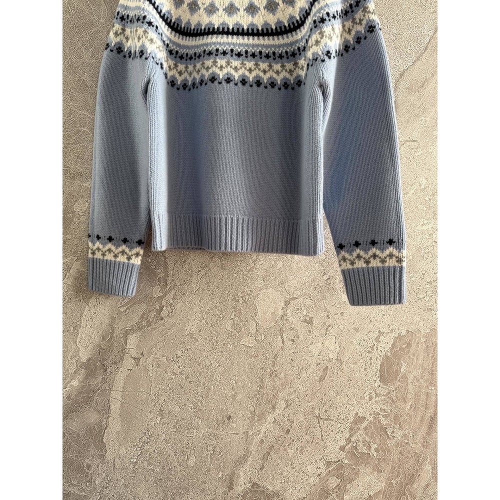 Heavy-Duty Crochet Wool Crew Neck Sweater – Premium Soft Knit Pullover with Ribbed Trim