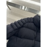 Rectangular Embossed Stand-Up Collar Down Jacket – Lightweight Recycled Nylon White Goose Down Coat