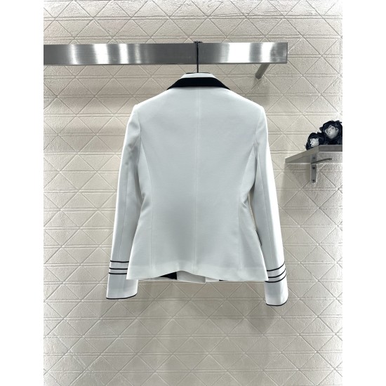 Abito Slim-Fit Color Block con Rever e Ricamo | Completo Elegante da Donna