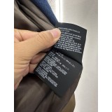 Giacca in Denim di Cotone con Zip e Bordi a Coste | Effetto Sfumato Lavato agli Enzimi