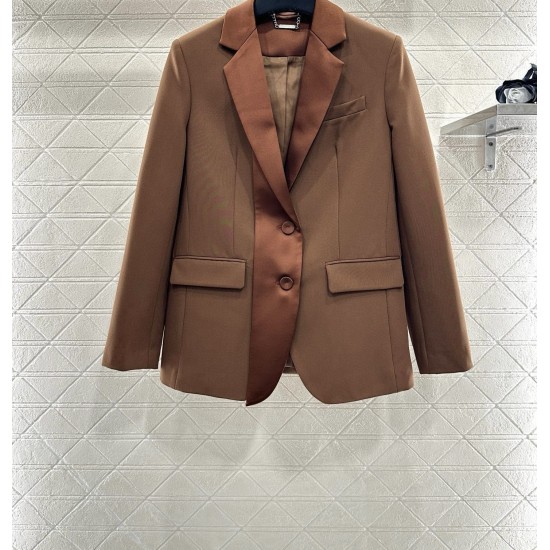 Satin Lapel Tailored Jacket and Trouser Set in Luxe Rayon