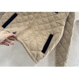 Corduroy Collar Waterproof Nylon Jacket with Cotton Padding