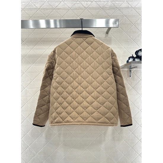 Corduroy Collar Waterproof Nylon Jacket with Cotton Padding