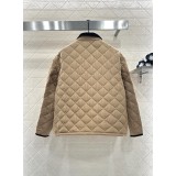 Giacca in Nylon Impermeabile con Collo in Velluto a Coste e Imbottitura in Cotone