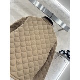 Giacca in Nylon Impermeabile con Collo in Velluto a Coste e Imbottitura in Cotone