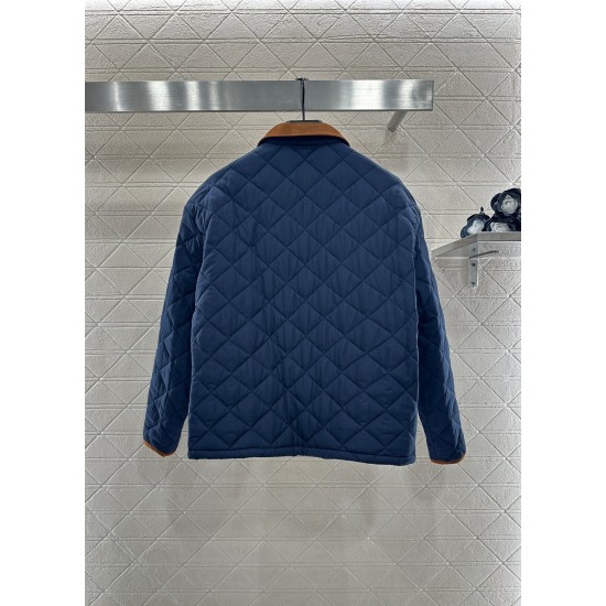 Giacca in Nylon Impermeabile con Collo in Velluto a Coste e Imbottitura in Cotone