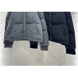 Knitted Collar Waterproof Zip-Up Down Jacket