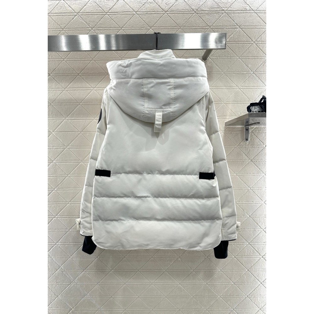 Detachable Hood Slim-Fit Down Jacket with Buckled Cuffs