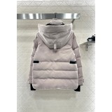 Detachable Hood Slim-Fit Down Jacket with Buckled Cuffs