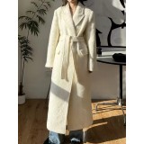Women's Mohair & Cashmere Overcoat | Long Double-Breasted Winter Coat