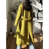 Cappotto Lungo Donna in Mohair e Cashmere | Elegante Doppio Petto Inverno
