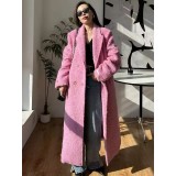Cappotto Lungo Donna in Mohair e Cashmere | Elegante Doppio Petto Inverno