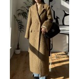 Women's Mohair & Cashmere Overcoat | Long Double-Breasted Winter Coat