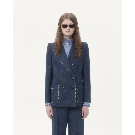 Blazer Donna 100% Cotone Elegante | Vestibilità Rilassata Ufficio e Formale