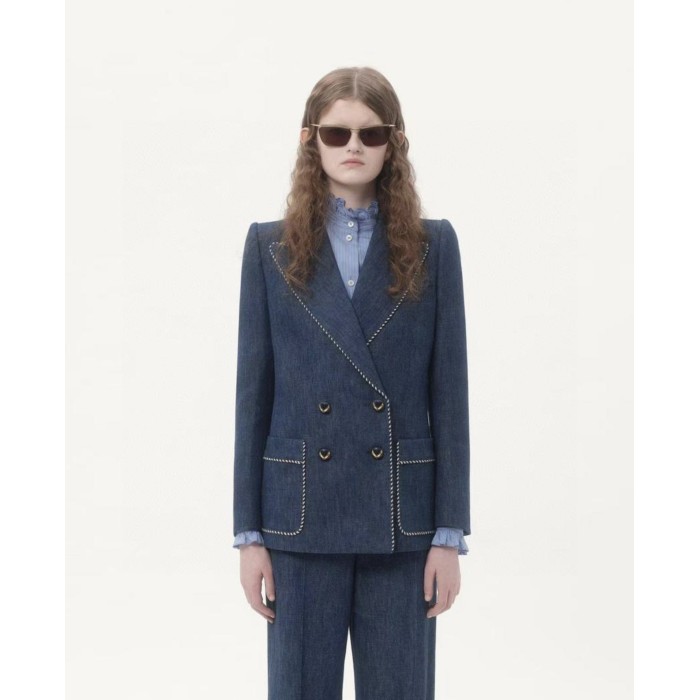 Blazer Donna 100% Cotone Elegante | Vestibilità Rilassata Ufficio e Formale