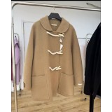 Women’s Minimalist Wool Coat – Korean & Japanese Winter Style with Sly Button