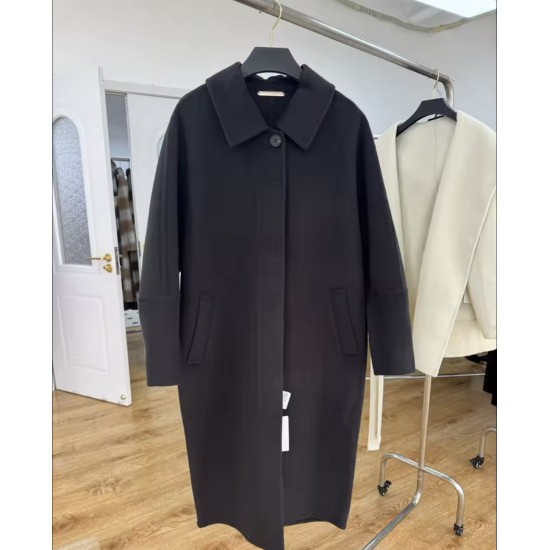 Cappotto Cashmere e Lana Double-Face Donna – Giacca Lunga Elegante Taglio Dritto