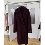 Cappotto lungo doppiopetto in lana autunno/inverno