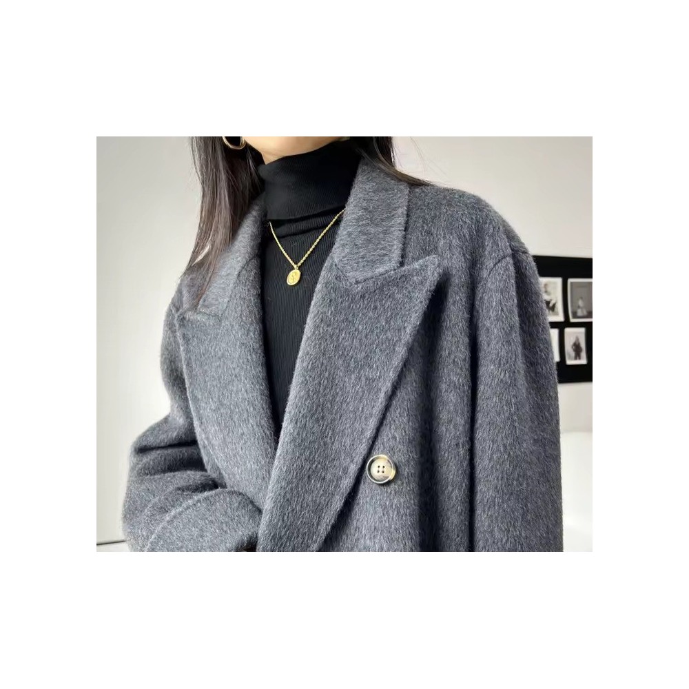 Long Sleeve Wool Cashmere Coat | Autumn/Winter Fashion Fit Overcoat
