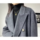 Long Sleeve Wool Cashmere Coat | Autumn/Winter Fashion Fit Overcoat